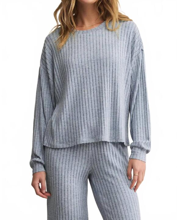 Z SUPPLY Tops - NEW Z SUPPLY daydream rib long sleeve top in light denim